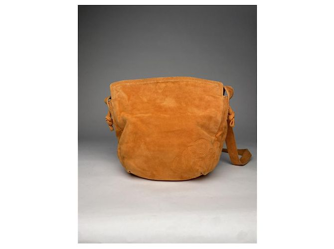Borsa a mano in pelle arancione Flamenco Loewe - vista 5