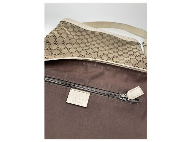 Gucci Jackie Vintage Beiger Baumwollhandtasche - Ansicht 3