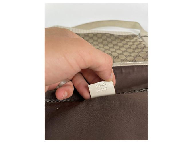 Gucci Jackie Vintage Beiger Baumwollhandtasche - Ansicht 4