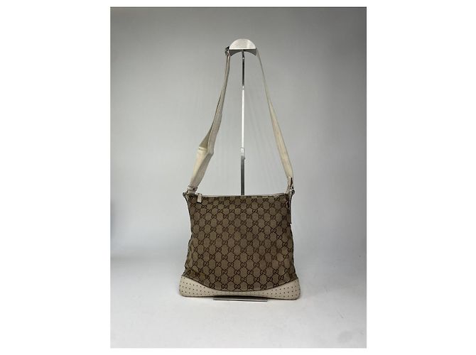 Gucci Jackie Vintage Beiger Baumwollhandtasche - Ansicht 5
