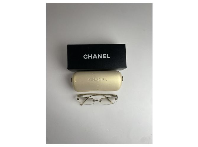 Timeless Occhiali da sole in metallo argento Chanel - vista 2