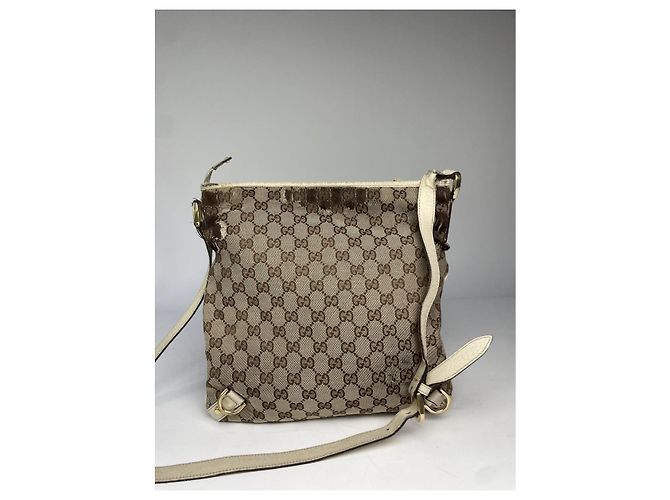 Gucci Jackie Vintage  Beige Cotton Handbag - view 5