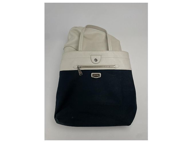 Borsa a mano in pelle bianca Miu Miu Bow Bianco - vista 2