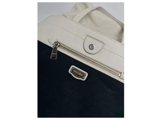 Borsa a mano in pelle bianca Miu Miu Bow Bianco - vista 4