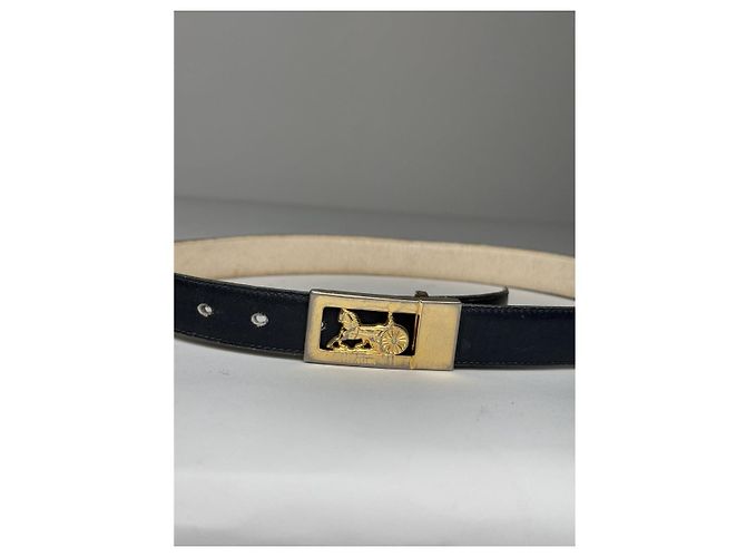 Céline Celine Triomphe schwarze Leder-Gürtel - Ansicht 2