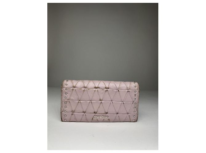 Cartera de cuero morado Miu Miu Púrpura - vista 2