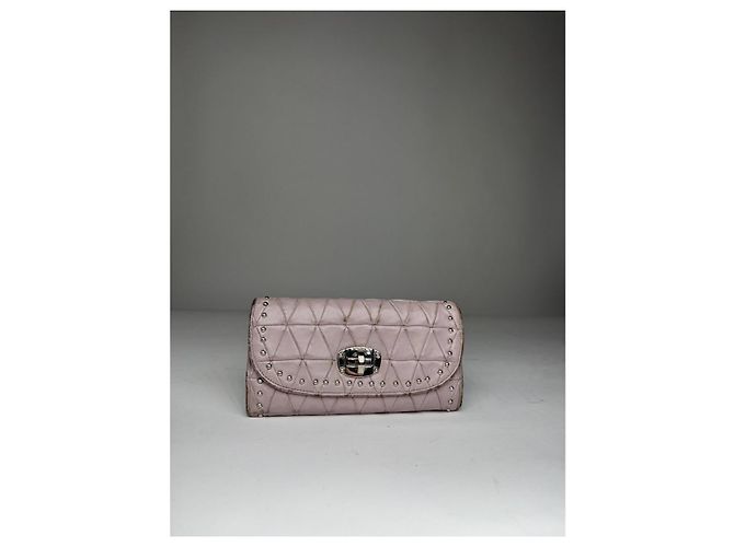 Cartera de cuero morado Miu Miu Púrpura - vista 5