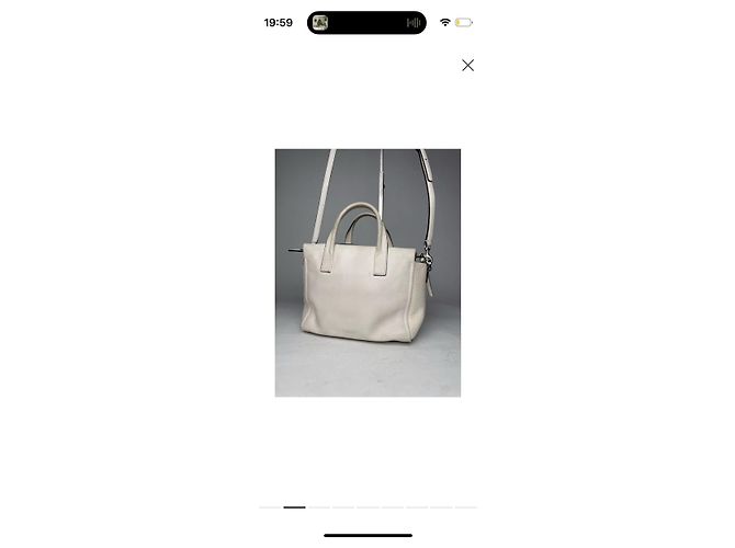 Borsa hobo in pelle bianca Coach Large Scout Bianco - vista 2