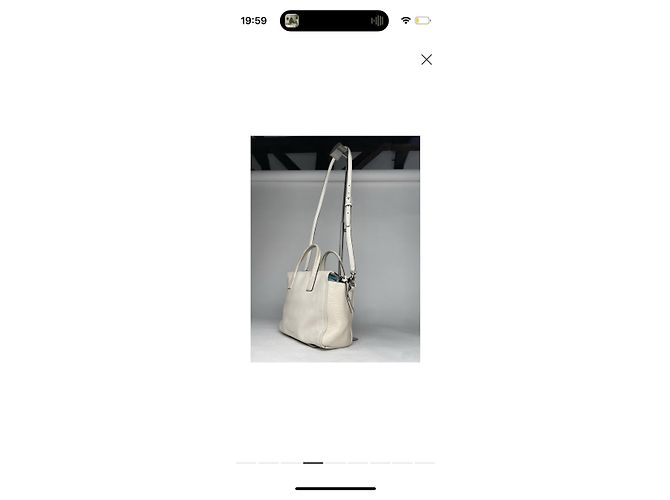 Borsa hobo in pelle bianca Coach Large Scout Bianco - vista 4