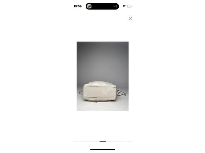 Borsa hobo in pelle bianca Coach Large Scout Bianco - vista 5