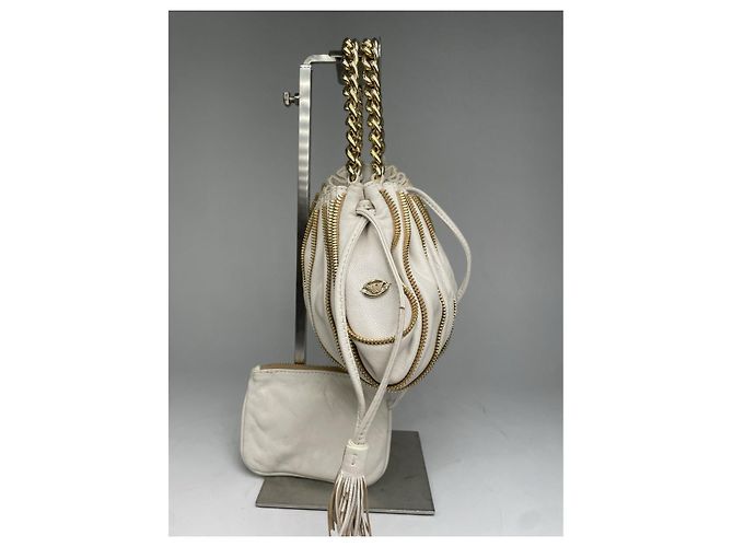 Borsa in pelle bianca Emporio Armani Bianco - vista 5
