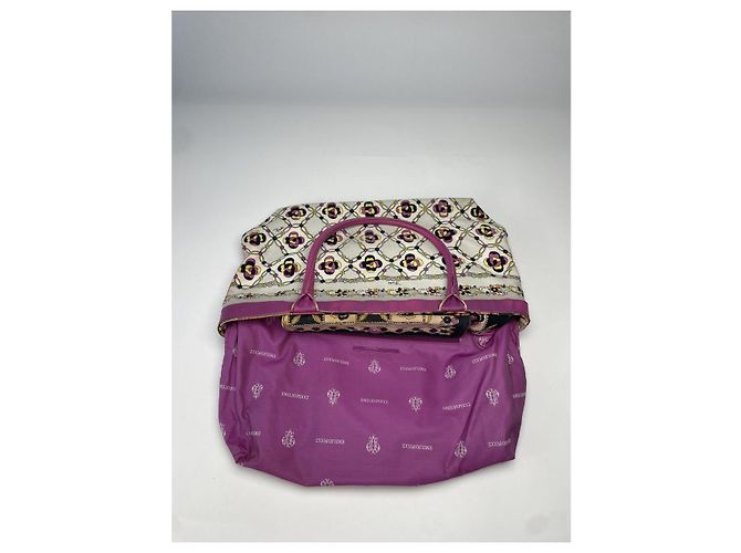 Borsa in cotone viola Emilio Pucci Porpora - vista 2