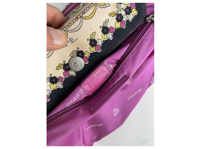 Borsa in cotone viola Emilio Pucci Porpora - vista 4
