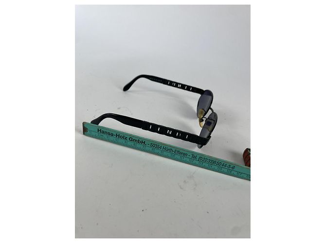 Fendi schwarze Metallsonnenbrille - vista 5
