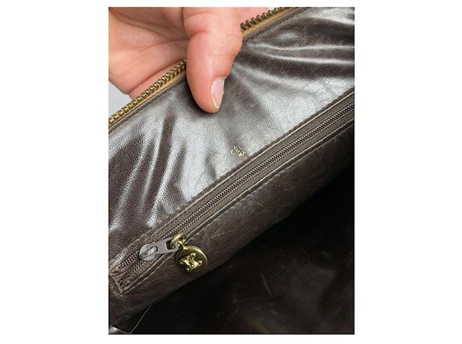 Céline Celine Tabou Beiger Lederhandtasche - Ansicht 4