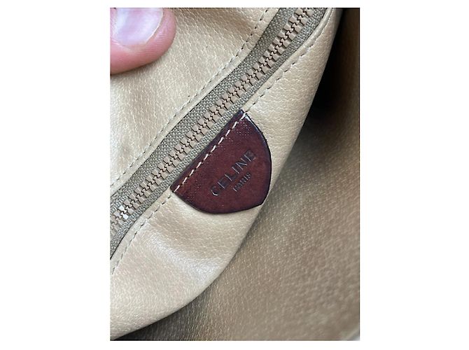 Céline Celine Triomphe Beiger Lederhandtasche - Ansicht 4