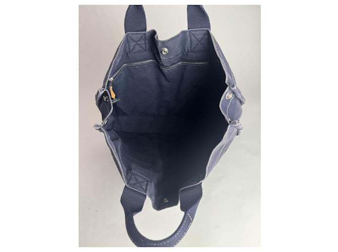 Borsa in cotone blu navy Hermès - vista 2