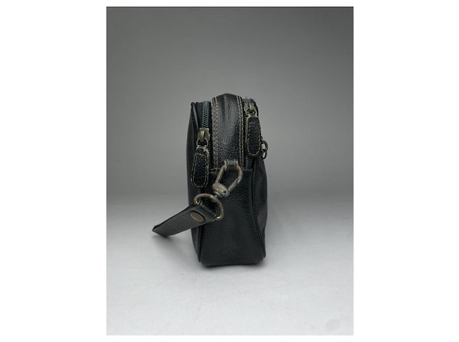 Clutch in pelle nera VLogo Valentino Garavani Nero - vista 3