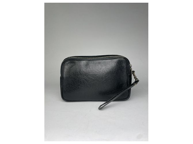 Clutch in pelle nera VLogo Valentino Garavani Nero - vista 4