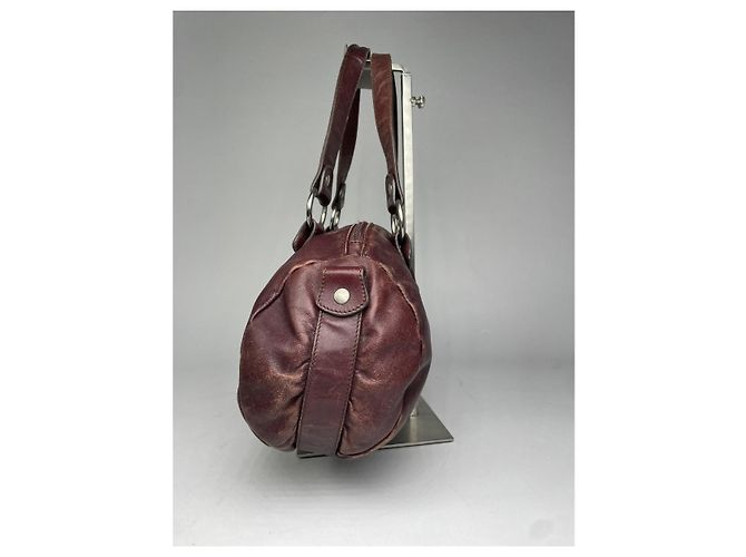 Borsa in pelle viola Emporio Armani Porpora - vista 3