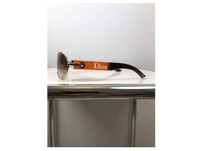 Dior orange Metallsonnenbrille - Ansicht 4