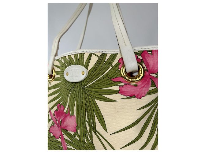 Céline Celine Couffin Mehrfarbige Baumwollhandtasche Mehrfarben - Ansicht 4