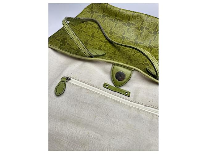 Céline Borsa a secchiello in pelle verde Celine - vista 3