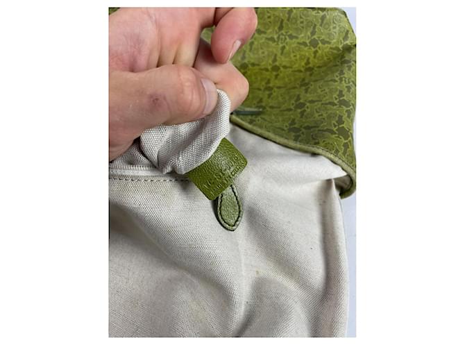 Céline Borsa a secchiello in pelle verde Celine - vista 4