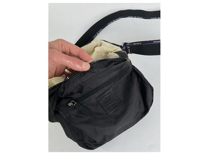 Borsa a mano in cotone beige di Chanel - vista 2