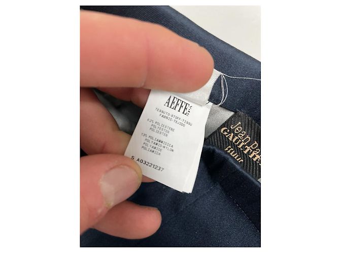 Jean Paul Gaultier Marine Polyesterhose Marineblau - Ansicht 5
