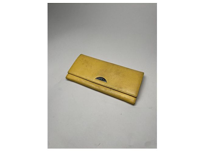 Cartera de cuero amarilla Dior Amarillo - vista 2
