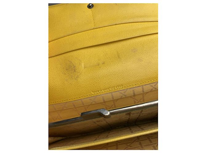 Cartera de cuero amarilla Dior Amarillo - vista 5