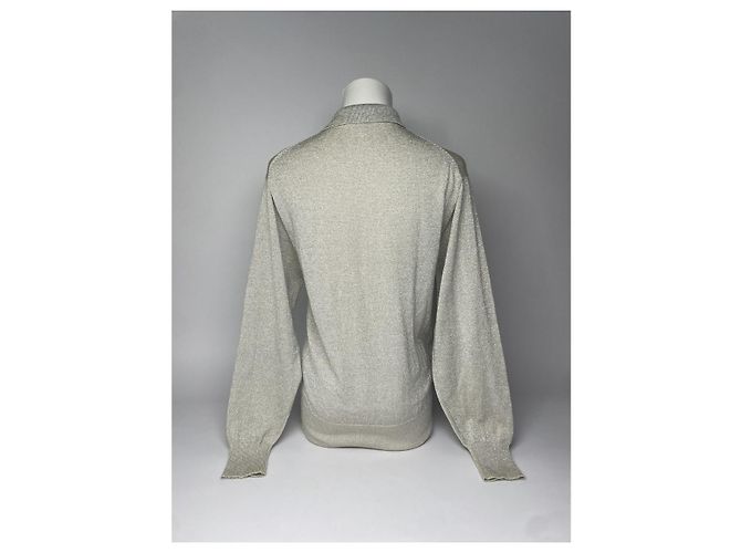 Christian Dior Dior Homme Silberne Baumwollstrickwaren und Sweatshirt - Ansicht 2