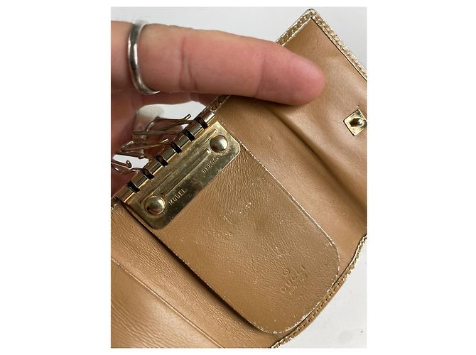Borsa in cotone beige Gucci Queen Margaret - vista 5