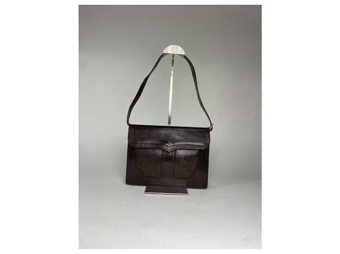 Borsa in pelle Joan Brown di Saint Laurent Marrone - vista 5
