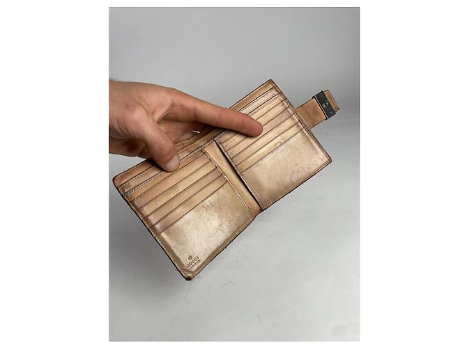 Billetera de algodón beige Gucci Zumi - vista 3