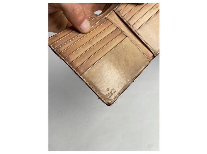 Billetera de algodón beige Gucci Zumi - vista 4