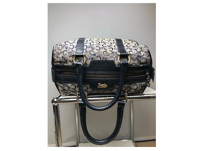 Céline Borsa in pelle nera Celine Tambour Nero - vista 2