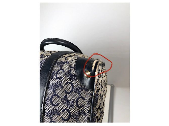 Céline Borsa in pelle nera Celine Tambour Nero - vista 3