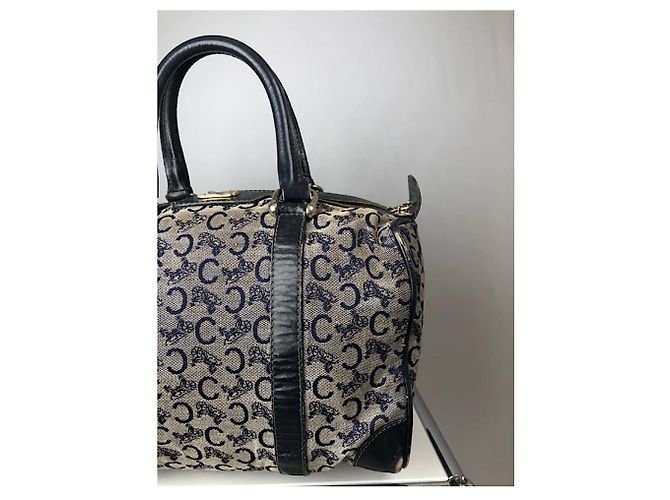 Céline Borsa in pelle nera Celine Tambour Nero - vista 4