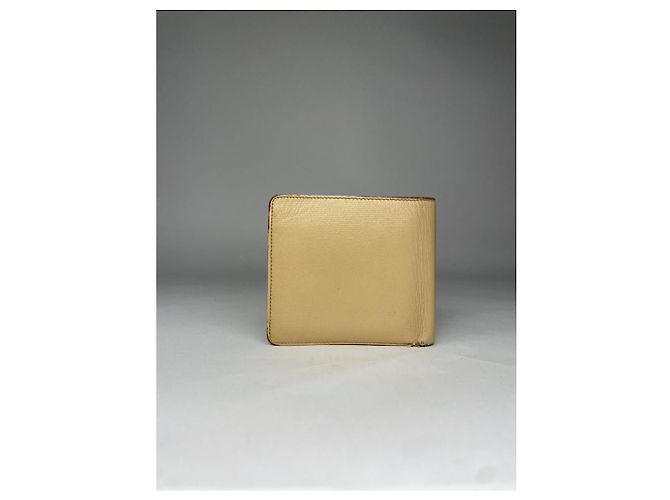 Classique Portefeuille en cuir beige Chanel 2.55 - vue 2