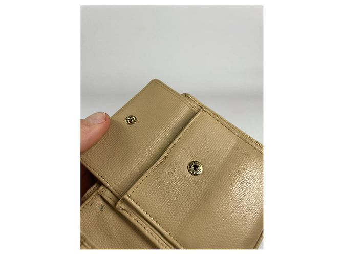 Classique Portefeuille en cuir beige Chanel 2.55 - vue 5