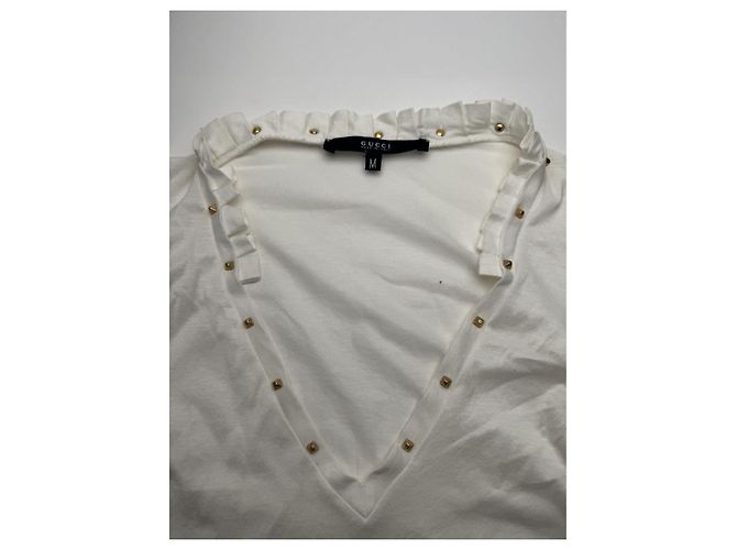 Top de algodão branco da Gucci - vista 3