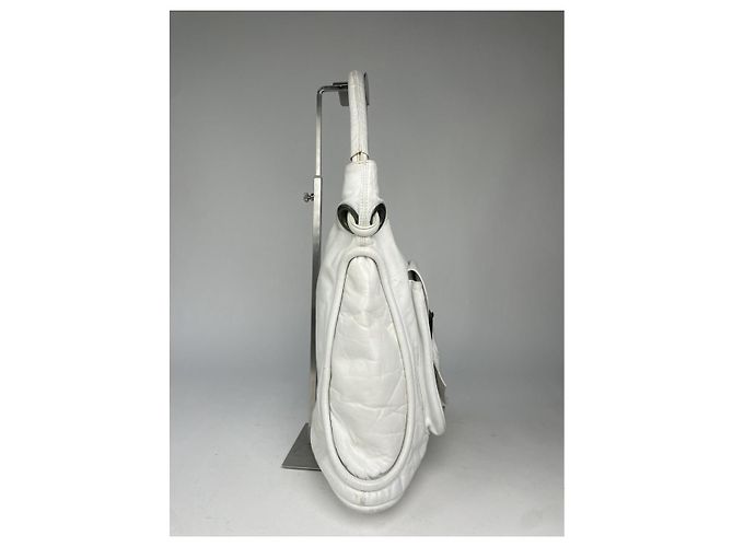 Weiße Lederhandtasche von Gianni Versace - Ansicht 2