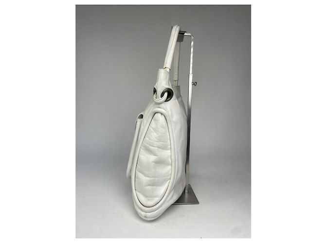Weiße Lederhandtasche von Gianni Versace - Ansicht 5