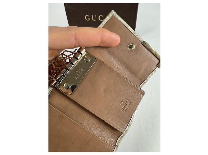 Borsa in pelle bianca Gucci GG Blooms Bianco - vista 5