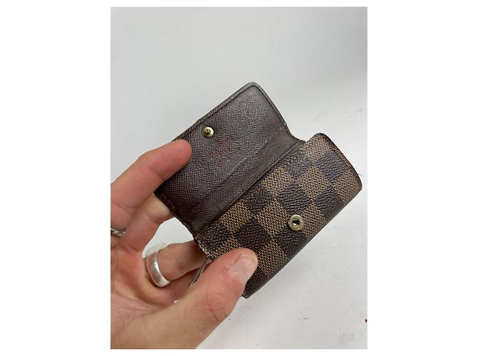 Borsa in pelle marrone Louis Vuitton Lockme - vista 3