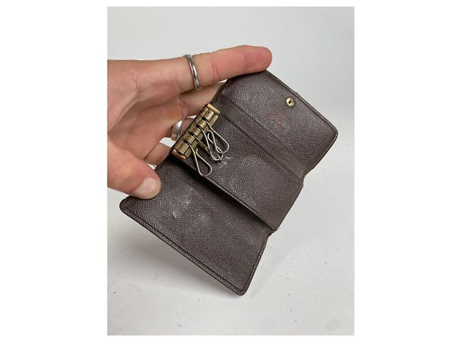 Borsa in pelle marrone Louis Vuitton Lockme - vista 5