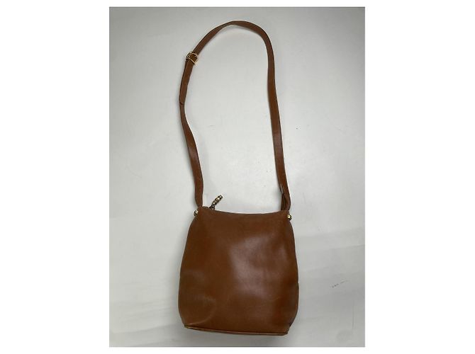 Borsa a secchiello in pelle marrone Gucci GG Marmont - vista 5