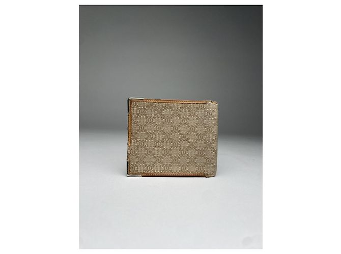 Céline Borsa in pelle beige Celine - vista 3